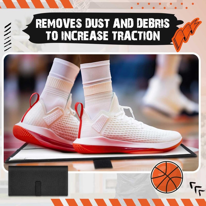 Seenelling Portable Sticky Basketball Mat for Shoes Foldable Traction Replacement Sheets 14 x 14.4 Inches Non-Slip Floor Shoe Traction Mat Clean Grip Tacky Floor Pad for Sports Courts Sticky Adhesive - Image 4